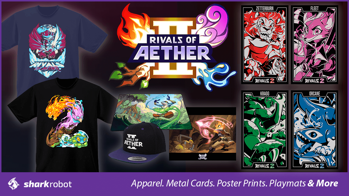 Shop Sharkrobot for Rivals of Aether 2 apparel, metal cards, poster prints, playmats, & more.